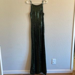 Lulus Deep Green Sequin Gown